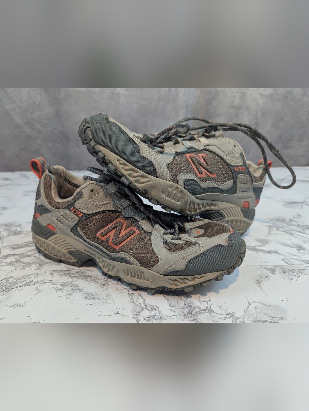 New Balance 479 All Terrain Trail Hiking Shoes Women's 7.5 D Wide Gray Orange